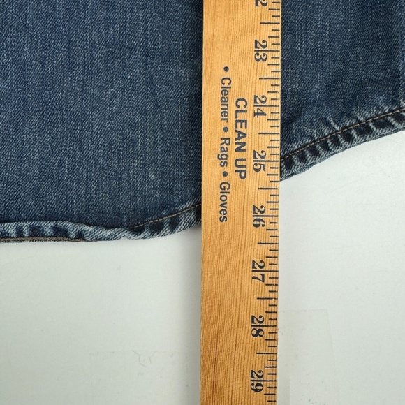 All Saints Mens Size S Canton Long Sleeve Heavy Denim Shirt Pearl Snap Western - Picture 6 of 9